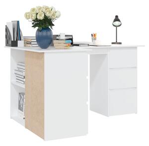 VidaXL fehér forgácslap sarok íróasztal 145 x 100 x 76 cm