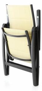 Kerti szék összecsukható DELUXE - krém