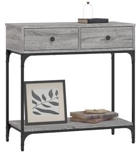 VidaXL szürke sonoma színű szerelt fa konzolasztal 75 x 34,5 x 75 cm