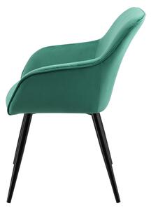 Lounge szék Tarje bársony bevonattal zöldben