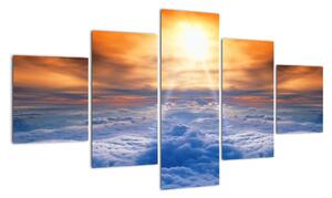 Modern kép - nap a felhők felett (125x70cm)