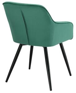 Lounge szék Tarje bársony bevonattal zöldben