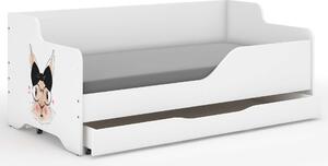 LILU gyerekágy laminált fronttal 160x80cm matraccal és ágyneműtartóval - Nyúl asszony