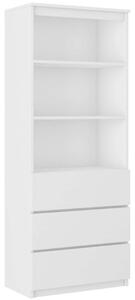 B3 könyvespolc fiókokkal - fehér
