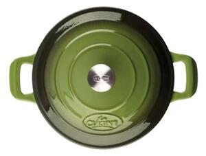 La Cuisine Green 4,75 literes zománcozott öntöttvas lábas fedővel 26*12 cm
