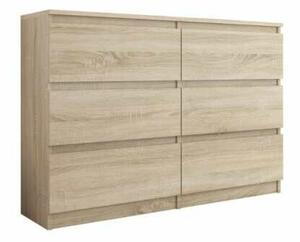 Komód 6 fiókos 120 cm R120 sonoma
