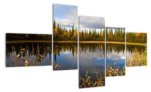 Kép a falon - erdei tó (150x85cm)