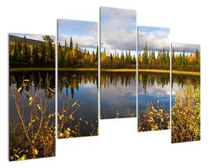 Kép a falon - erdei tó (125x90cm)