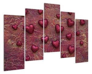 Festészet - szívek (125x90cm)