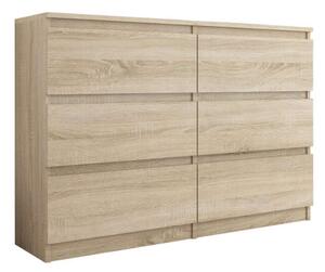 Komód 6 fiókos 140 cm- R140 sonoma