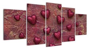 Festészet - szívek (150x70cm)