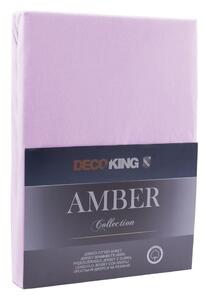 Amber Collection lila-rózsaszín gumis lepedő, 80-90 x 200 cm - DecoKing