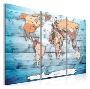 Sapphire Travels többrészes fali világtérkép, 120 x 80 cm - Bimago