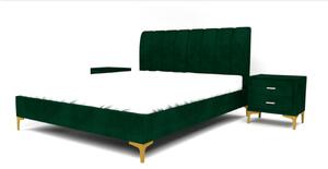 MIRAGE VELVET kárpitozott ágy 160 x 200 cm, zöld