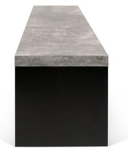 Detroit fekete-szürke pad beton dekorral, 140 x 43 cm - TemaHome