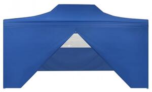 Kék összecsukható sátor 4 oldalfallal 3 x 4,5 m