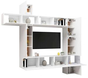 VidaXL Modern TV-szekrény Szett - Fehér - 9 részes