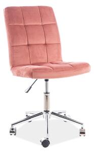 Irodai szék Q-020 öreg rózsaszín bársony 52