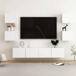 VidaXL 6 részes fehér forgácslap TV-szekrényszett
