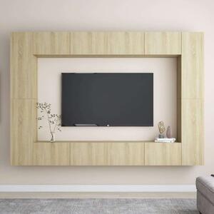 VidaXL Falra Szerelhető TV Szekrény Szett - Sonoma Tölgy - 8 Rész
