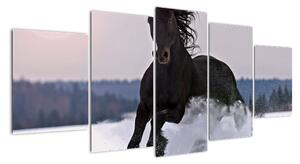 Kép - lovak, a hóban (150x70cm)