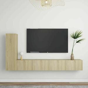VidaXL Falra Szerelhető TV Szekrény Szett - Sonoma Tölgy - 3 részes