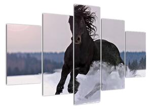 Kép - lovak, a hóban (150x105cm)