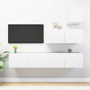 VidaXL Falra Szerelhető TV Szekrény Szett - 4 Rész - Fehér