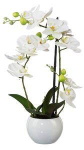 Mű orchidea virágtartóban, 42 cm