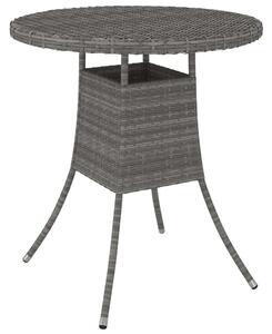 VidaXL szürke polyrattan kerti asztal 70 x 70 x 73 cm