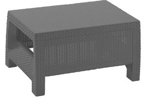 ALLIBERT CORFU polyrattan kerti asztal - grafit - 77 cm
