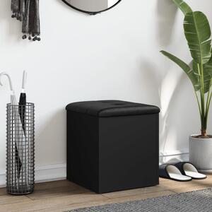 VidaXL fekete szerelt fa tárolópad 42 x 42 x 45 cm
