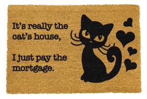 Cats House természetes kókuszrost lábtörlő, 40 x 60 cm - Artsy Doormats