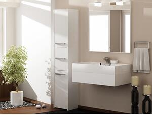 Drohmo S43 fürdőszoba szekrény, 40x170x30 cm, fehér