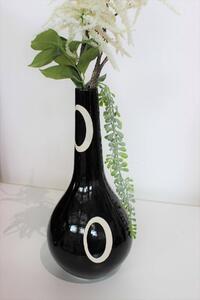 Fekete váza BLACK&WHITE 36cm