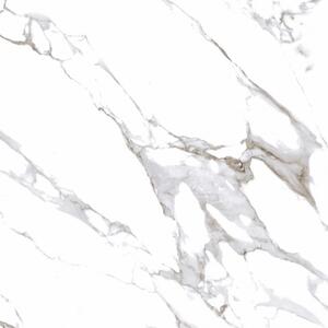 Carrara White 60x60 polírozott rektifikált márványmintás gres-porcelán padlóburkolat