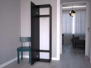 Baltrum Duo tükrös szekrény, 50x180x35 cm, fekete