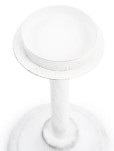 Lucille fém gyertyatartó árnyékolóval, 12 x 24 x 12 cm, fehér