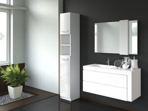 Thirassia Marbela fürdőszoba szekrény, 32x183x30 cm, fényes fehér