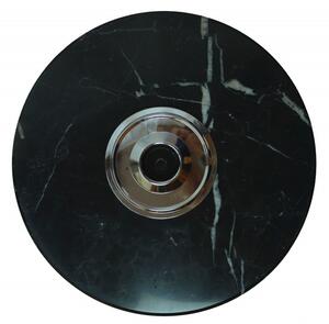 Álló ruhaakasztó Marble, márvány talppal, 53x180x53 cm, fekete