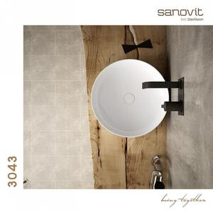 Sanovit TOP COUNTER 3043 43 cm széles pultra ültethető kerek kerámia mosdótál