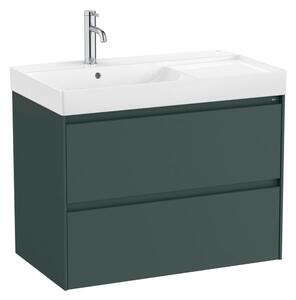 Fürdőszobaszekrény mosdóval Roca ONA 80x64,5x46 cm zöld mat ONA802ZZML