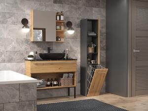 Riano MIX Nel IV fürdőszoba szekrény, 31x174x30 cm, antracit-tölgy