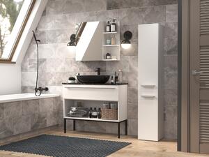 Drohmo Nel IV fürdőszoba szekrény, 31x174x30 cm, fehér