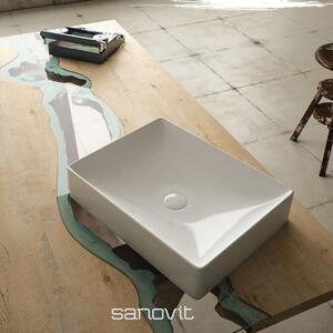 Sanovit TOP COUNTER 3050 50 cm széles pultra ültethető szögletes mosdótál