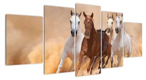 Festmények - futó lovak (150x70cm)