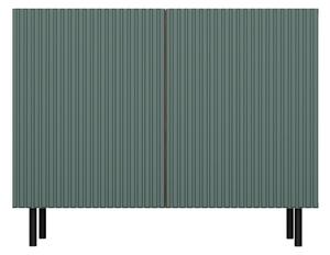 Shannan MIX Kama 2 komód (egyenes mintázat), 78x100x40 cm, tölgy-zöld