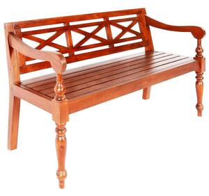 VidaXL sötétbarna tömör mahagóni Batavia pad 123 cm