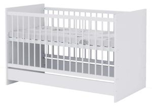 Baby Shop Átalakítható Babaágy - 70x140 cm - Fehér