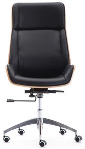 Aron, forgó irodai szék, 58x119x50 cm, dió- fekete